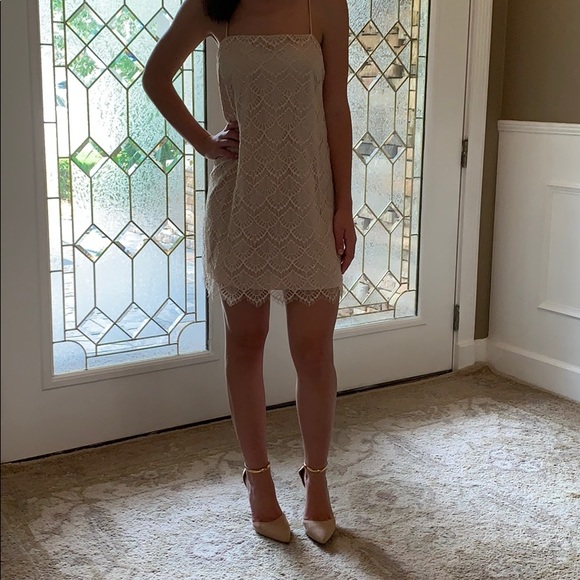 Lulu’s Nude Lace Dress - Picture 3 of 5